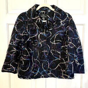 Vintage from Trenz by Theresa Renz Funky Cotton Jacket Large Art To Wear Swing